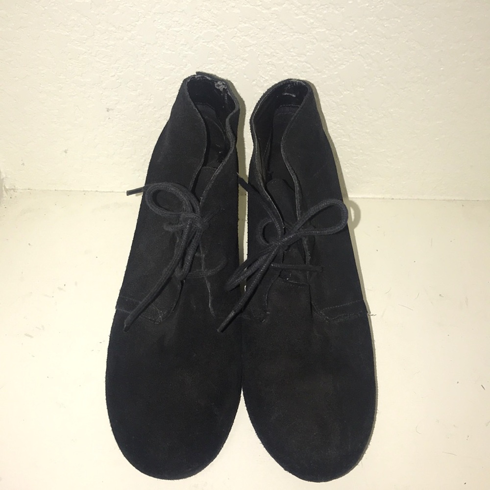 Wedge Black Booties